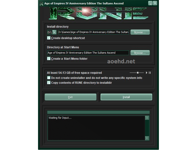 chọn Install